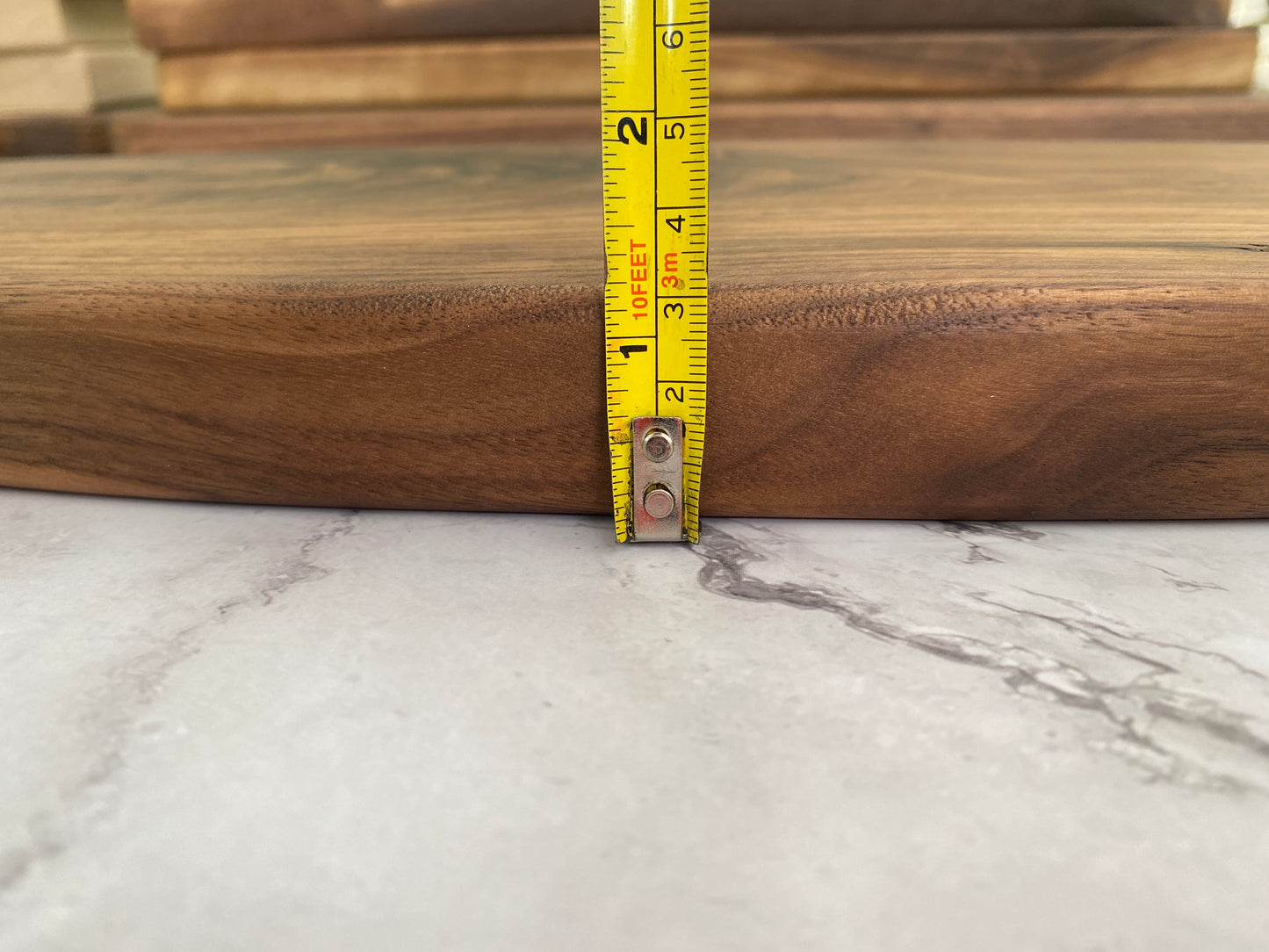 Surfboard shaped charcuterie board