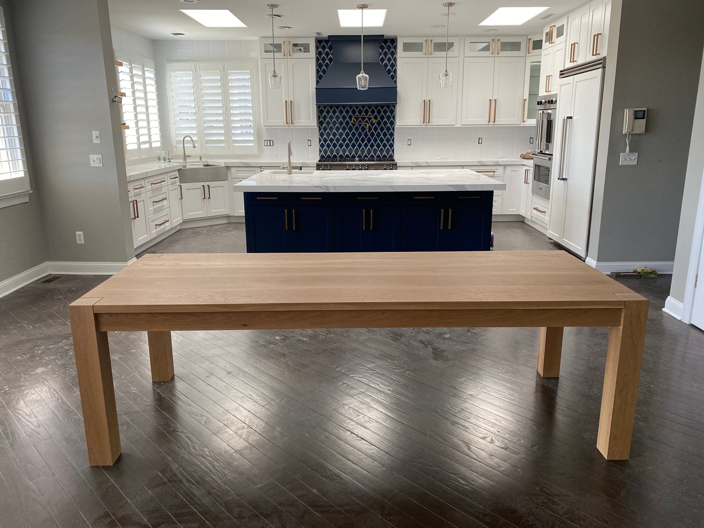 Exposed leg Parsons Table