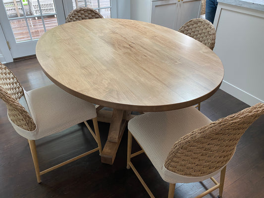 WayWayanda Oval X Pedestal Table