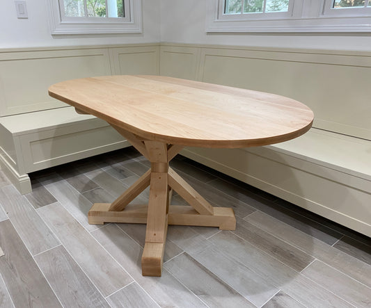 WayWayanda Oval X Pedestal Table
