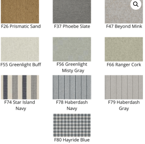 upholstery options