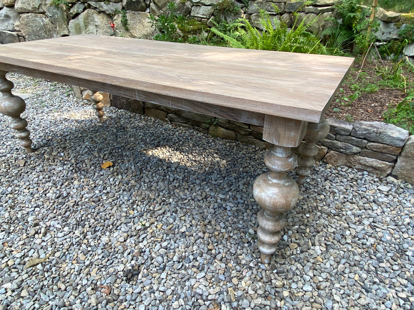 Massive Turned Leg Table {Soft Wood}