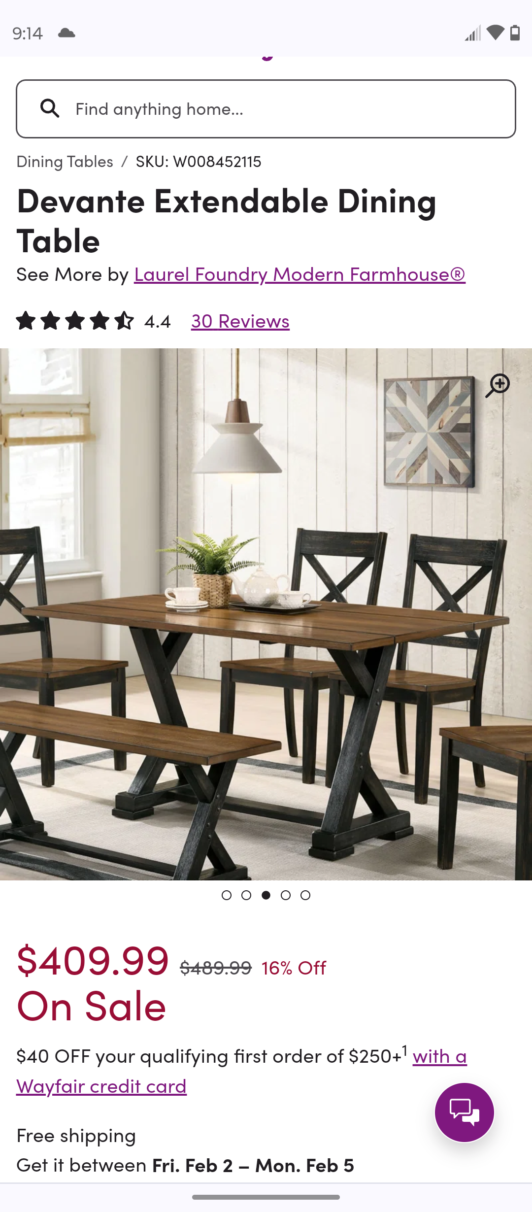 Custom Order: Kitchen Table/2 chairs Marissa W.