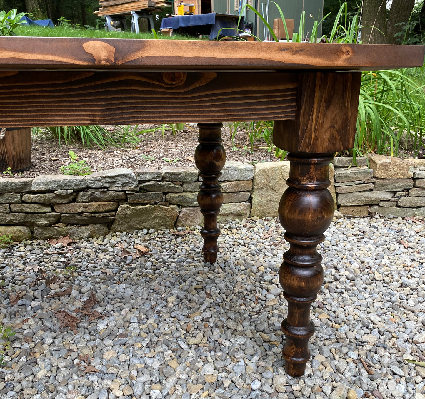 Custom Order: Dana R.: Soft Wood Modern Turned Leg Table