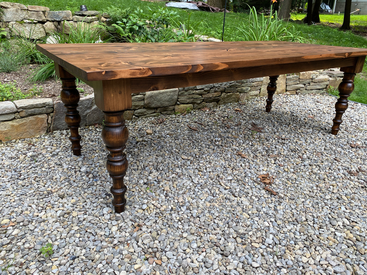 Custom Order: Dana R.: Soft Wood Modern Turned Leg Table